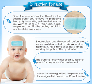 Parche de gel suave de alivio de enfriamiento para migrañas, quemaduras solares y calor de verano, suministro de atención médica para adultos y niños - Product Image 4