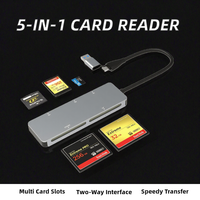 Lecteur de cartes mémoire externe DAJIANG OEM personnalisé double interface 5-en-1 Type-C USB 3.0, installation rapide tout-en-un, prend en charge les cartes