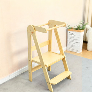 Chaise haute multifonctionnelle en bois pour bébé, hauteur réglable avec ceinture de sécurité pour tout-petits et enfants - Product Image 3