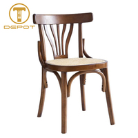 Chaise de salle à manger en bois massif à dossier haut, siège ergonomique en rotin ondulé, chaise en bois, mobilier moderne pour la maison, le bureau, le restaurant, le café