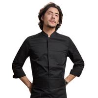 Veste de Chef Homme Haut de Gamme Charmante à Manches Longues, Tenue de Cuisine en Polyester/Coton Lavable, Confortable et Thermique pour Uniformes de Restaurant et de Bar