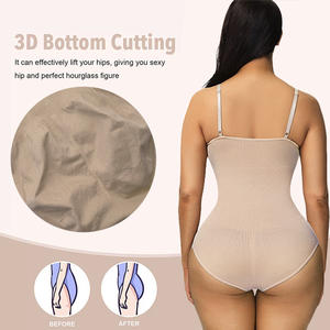 Großhandel Nahtlose Shaper Starke Kompression Ganzkörper Bauch Kontrolle Bodysuit Mit Langarm Atmungsaktiv Abnehmen Bodysuit - Product Image 2