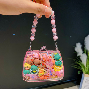 جديد لطيف الكرتون الجلود العلاقات الشعر مربع هدية الأطفال المحمولة مجموعة الزهور عقال من الفتيات - Product Image 3