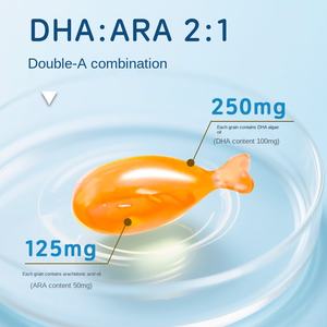Kapsul belah mutiara minyak dan Lutein <span class=keywords><strong>Softgel</strong></span> dengan ARA untuk dukungan kesehatan mata dan fungsi imun-60 Hitungan - Product Image 5