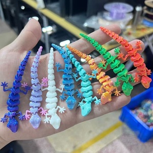 Gecko articulé imprimé en 3D, lézard flexible, jouet anti-stress, arc-en-ciel, animal imprimé en 3D, jouet sensoriel pour soulager le stress, cadeau original pour enfants - Product Image 6