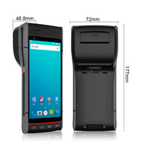 Terminal de recolección de datos Tableta resistente Escáner de código de barras Restaurante de mano Android Industrial Pdas Impresora Pda para tarifas de estacionamiento