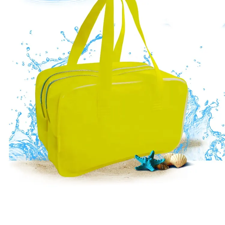 Wholesale 100% biodegradable EVA Tote Waterproof Beach Bag for pack beach tools/swimwear
