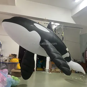 समुद्री थीम्ड घटना सजावट Inflatable Orcinus Orca मॉडल व्हेल Grampus यथार्थवादी गुब्बारा