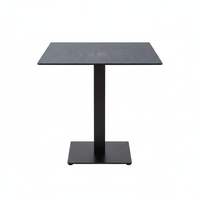 Table à manger carrée en bois grainé, collection 2026, idéale pour salle à manger, salon, bar et restaurant rapide