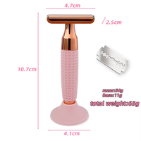 Nouveau design Rasoir corporel portable en acier inoxydable 4 couleurs pour femmes