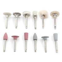 Kit de polissage dentaire composite 12 pièces/boîte, disques en caoutchouc de silicone, meuleuse, polisseuse, fraise RA pour outils de laboratoire dentaire à faible vitesse