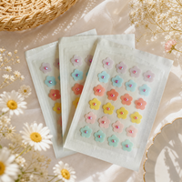 Patch Jerawat Hidrokoloid Bunga Lucu Grosir Dengan Kristal Berlian Rhinestone Berkilau Label Pribadi Kustom