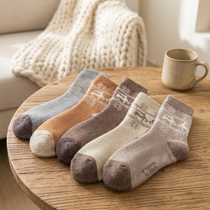 Thick Crew Anti-Bacterial Womens <b>Socks</b> Taiwan Made Warm Plush Mid-Calf <b>Winter</b> Thermal Ladies Daily Gift <b>Socks</b> - Product Image 1