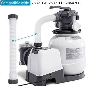 Tuyau de piscine 16 pouces 1,5 pouces pour pompes filtrantes Intex, système de filtration de sable, piscine hors sol, piscine gonflable, matériau PVC - Product Image 3