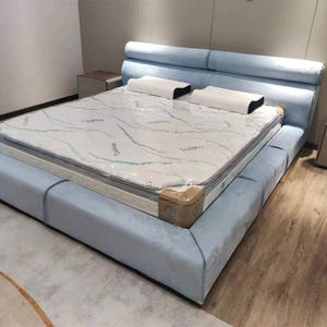 Leerle современная деревянная матовая кровать в итальянском стиле Майами из матовой ткани с отделением для хранения высококачественного дизайнера - Product Image 4