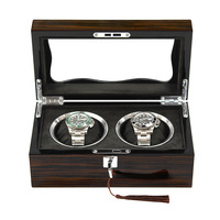 Montre de luxe pour homme avec finition laquée brillante, coffret complet, boîte à fermeture résistante aux chocs, résistante à l'eau, doublure en cuir pour