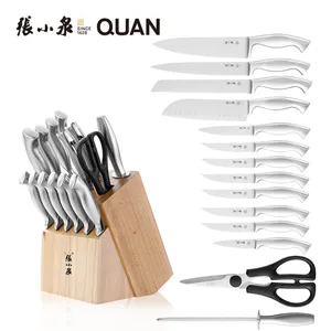 Set di coltelli da 15 pezzi con coltelli da bistecca in set di coltelli con manico cavo