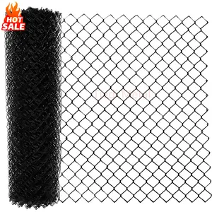 25 Ft Chain Link Fencing 6 Feet Mesh Chain Link Fence 6Ft Tall Black Link Chain Fence
