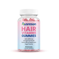 Gummies de Vitamines Bio Véganes en Gros pour la Croissance des Cheveux, à Marque Blanche, à Base d'Huile de Vitamine E et de Biotine, pour Soins des Cheveux, de la Peau et des Ongles, Origine Chine