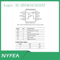 NYFEA SN74LVC1G3157DCKR Sakelar Analog SPDT Single-Pole Double-Throw 1.8~5.5V Low Ron 4.5 Bandwidth Tinggi 300MHz TTL/CMOS