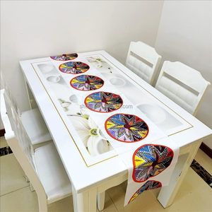 Assiette ronde personnalisée chemins de <span class=keywords><strong>table</strong></span> éthiopiens érythréens traditionnels pour la maison <span class=keywords><strong>mariage</strong></span> bohème cuisine <span class=keywords><strong>Table</strong></span> à manger décor - Product Image 2