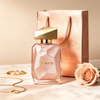 Botol Parfum Kaca Mewah Bentuk Persegi Tidak Beraturan 100ml Botol Parfum Semprot Kaca dengan Kotak Hadiah
