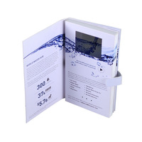 Livre vidéo LCD personnalisé à couverture souple 4,3" 5" 7" 10,1 pouces – Brochure vidéo, musique, photos, brochure commerciale, invitation, publicité
