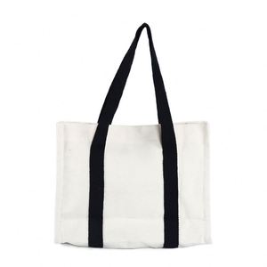 High Quality Cotton <b>Tote</b> Shopping <b>Bag</b> with Custom Logo Wholesale Printed Canvas Top <b>Tote</b> <b>Bags</b> Pockets <b>Zipper</b> Letter Features - Product Image 3