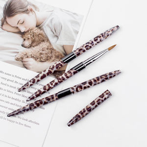 ヒョウ柄100% コリンスキーUVポリッシュジェル合成ネイルツール絵画ライナーペンセーブル3Dアクリルネイルアートブラシ - Product Image 5