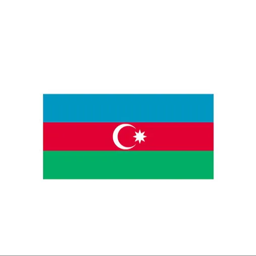 Hot Koop Custom Dubbelzijdig Printen Polyester Vlag Advertenties-Azerbaijan Vlag