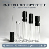 Flacon vaporisateur de parfum miniature à sertir en verre élégant 1,5 ml 2 ml, flacon testeur d'échantillon de parfum avec boîte