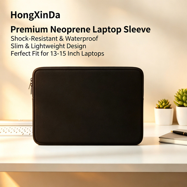 Laptop Sleeve 15.6 Inch Durable Shockproof Neoprene Case with Charging Port Pocket Smooth Zipper for Dell HP for Acer Notebook