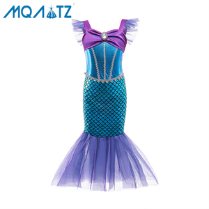 MQATZ niñas <span class=keywords><strong>sirena</strong></span> <span class=keywords><strong>Ariel</strong></span> princesa vestido lentejuelas nuevo <span class=keywords><strong>sirena</strong></span> cola de pez vestido estilo occidental vestido falda MRY009 - Product Image 1