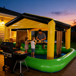 Bar flottant gonflable personnalisé en PVC, salon flottant gonflable avec sièges, capacité de 100 à 500 kg, à vendre - Product Image 3