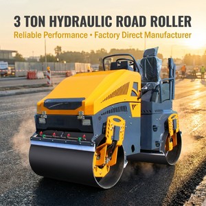Rouleau compresseur vibrant hydraulique diesel à double tambour <span class=keywords><strong>de</strong></span> 2,5, 3 et 4 tonnes, mini-rouleau compresseur d'asphalte avec pièces <span class=keywords><strong>de</strong></span> rechange à vendre - Product Image 1