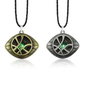 Marvel Avengers Doctor Strange Infinity Time Stones Necklace Keychain  Figure Model Toys for Men Women Fan Gift