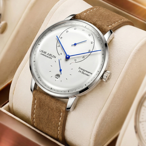 <span class=keywords><strong>Montre</strong></span> élégante 42 mm en acier inoxydable, <span class=keywords><strong>montre</strong></span> à quartz en alliage, cadran blanc fin, <span class=keywords><strong>montre</strong></span>-bracelet étanche 3 ATM, <span class=keywords><strong>montre</strong></span> lumineuse pour homme - Product Image 2