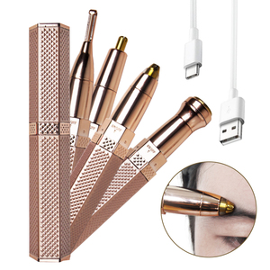 Tondeuse à poils de nez pour femmes 4 en 1 femmes ensemble de tondeuse à cheveux pour visage sourcil nez oreille épilation du visage - Product Image 1