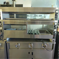 Vitrine Chauffante Électrique Commerciale pour Aliments Secs et Humides, Présentoir Chauffant pour Poulet Frit, Armoire Chauffante pour Aliments