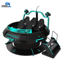 Simulateur de réalité virtuelle 9D UFO à 360 degrés, chaise de jeu 5 places, machine de cinéma VR intérieur pour parcs de trampolines