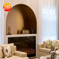 Chimenea de Gas de Acero Inoxidable Personalizada EL400 para Proyectos de Interiores de Hoteles y Villas Residenciales de Alta Gama