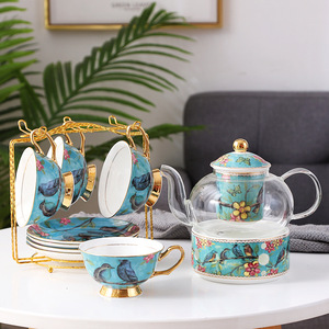 Juego de Taza y Platillo de Porcelana Fina Estilo Europeo, Cerámica Creativa de Alta Gama para Tazas y Platillos de Té de la Tarde - Product Image 1