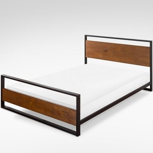 King Queen Full Size Platform in metallo <span class=keywords><strong>letto</strong></span> <span class=keywords><strong>letto</strong></span> dormitorio in <span class=keywords><strong>ferro</strong></span> con <span class=keywords><strong>testiera</strong></span> <span class=keywords><strong>letto</strong></span> per Hotel camera da <span class=keywords><strong>letto</strong></span> - Product Image 2