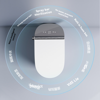 WC intelligent électrique monobloc haute résistance pour bâtiments commerciaux