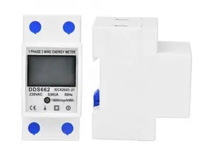 0-80A DDS662 LCD backlight watt hour meter electronic single-phase 220V guide rail digital display watt hour meter