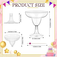 Verres jetables modernes de luxe en plastique PS pour vin rouge, cocktails, margaritas et gobelets de fête 150 ml