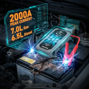 Démarreur de <span class=keywords><strong>voiture</strong></span> Boltpower 2000A avec compresseur d'air, booster de batterie 12V 16000mAh et gonfleur de pneus portable <span class=keywords><strong>pour</strong></span> camion - Product Image 2