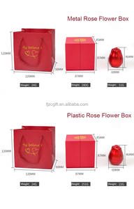 Collier et boucles d'oreilles en métal et plastique, motif rose rouge, double élément, étanche, portable, pour <span class=keywords><strong>déclaration</strong></span> de Saint-<span class=keywords><strong>Valentin</strong></span> - Product Image 3