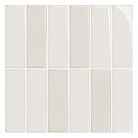 Azulejos de Pared Autoadhesivos Zailin 3D Verde Claro, Azulejos de Vinilo Brillantes para Decoración de Paredes de Cocina y Baño