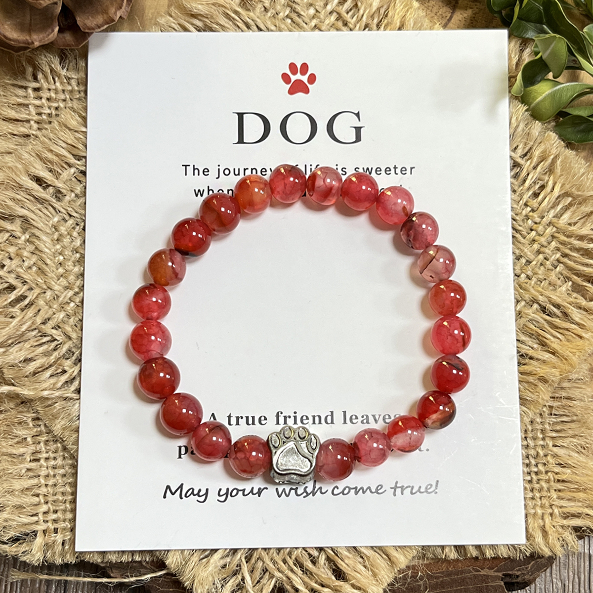 Agate Vénate de Dragon Rouge Rosé